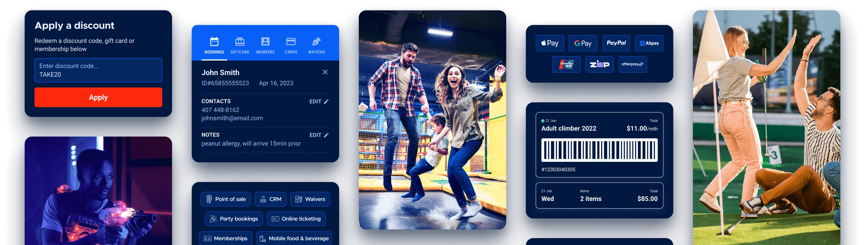 Event management app UI