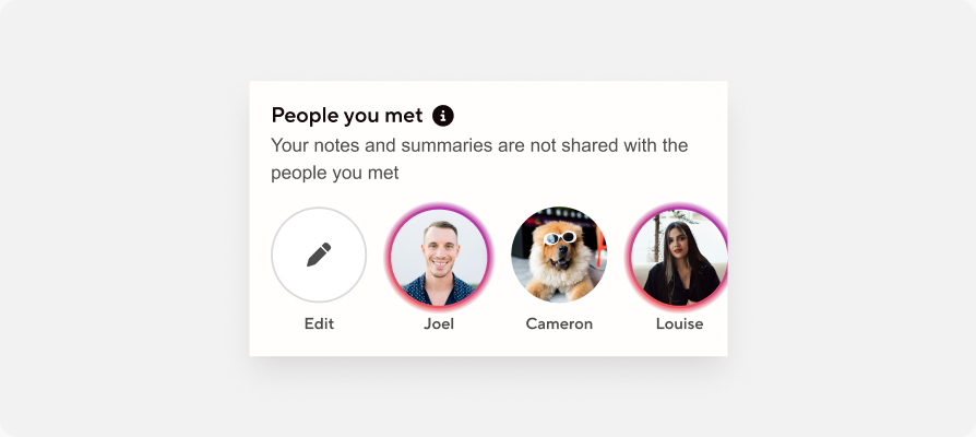 Linked contacts UI
