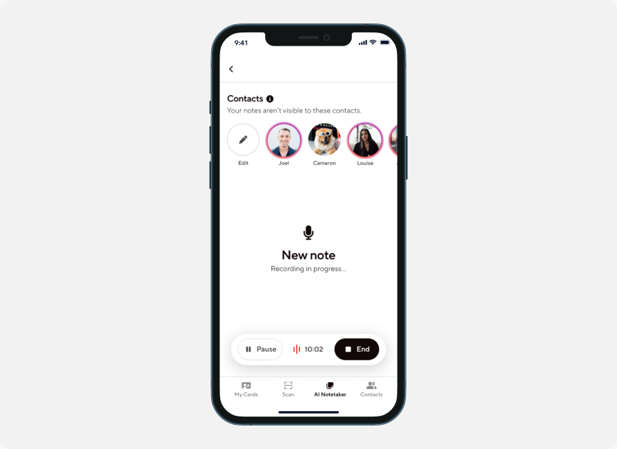 Step 1 — Record with consent